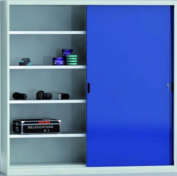 KLW schuifdeurkast, met tussenschot, 2000 x 2000 x 525 mm, 7SN-UL2000TB-2020MRB