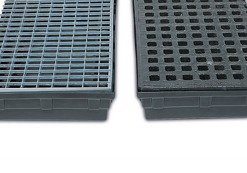 DENIOS roosters gemaakt van polyethyleen (PE), voor KB 20 kleine containers met 20 liter opvangvolume, 164-257