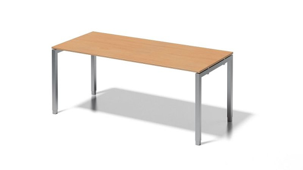 Bisley Cito bureau, 650-850 mm in hoogte verstelbaar U-frame, H 19 x B 1800 x D 800 mm, beuken/zilver, DUH1808BC355