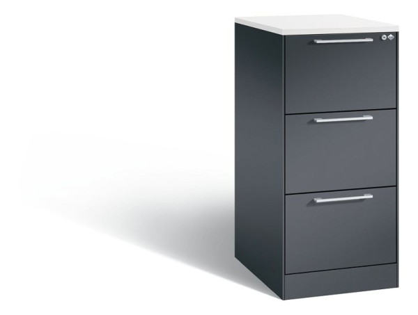 C+P hangarchiefkast Asisto, H1010xB440xD600mm, kleur: zwart-grijs, beugelgreep, 146245-311 S10114