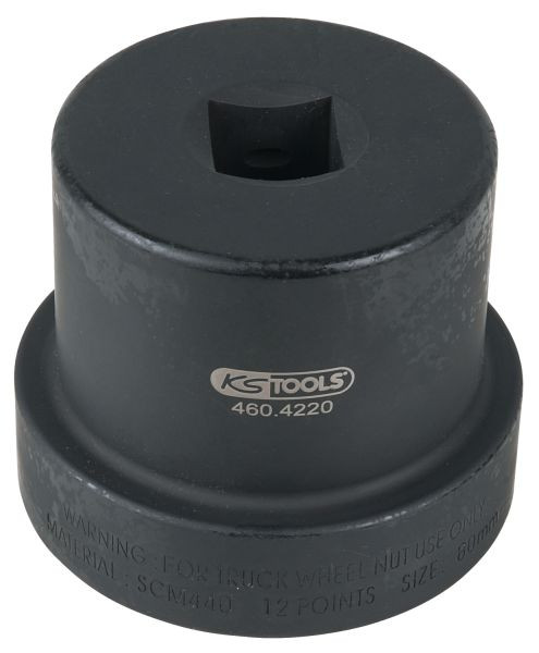 KS Tools 1" asmoersleutel met geleidekraag, 12-kant, 80 mm, 460.4220