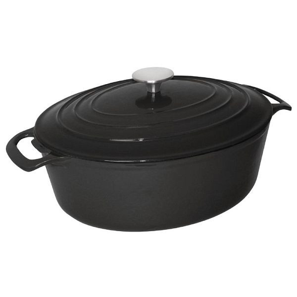 Vogue ovale braadpan zwart groot, GH310