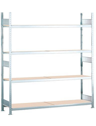 Schulte breedvakstelling met spaanplaat, basisveld, 4 opbergniveaus, vakbreedte 1500 mm, 1560 x 536 x 2500 mm, 278928