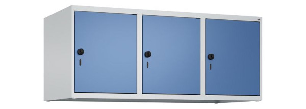 C+P kastopzet Classic PLUS, bovenkast, 7035/5023, veiligheidsdraaisluiting, 500x1200x500mm, 3 vakken, 080090-32 S10005