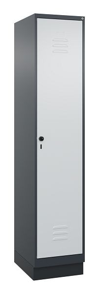 C+P luierkluis Classic PLUS met middenwand, bodem, 1950x400x500mm, 7016/7035, veiligheidsdraaigrendel, 080020-12F S10013