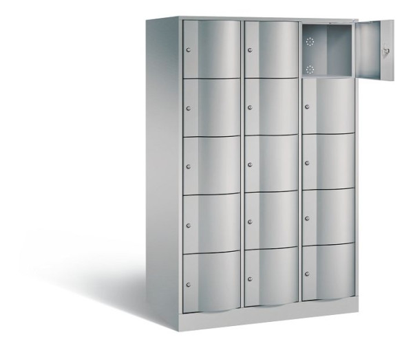 C+P XL lockerkast Resisto, H1950xB1148xD640mm, kleur: wit aluminium, 8570-373 S10162