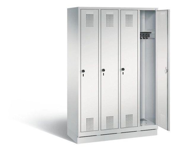 C+P garderobe Evolo, H1800xB1190xD500mm, kleur: lichtgrijs, 48020-40 S10011