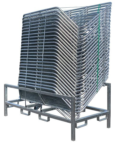 Schake politierooster SET type L, bestaande uit: 25x politieroosters type L, 1x stapelpallet vierkante buis, 419_013-SET