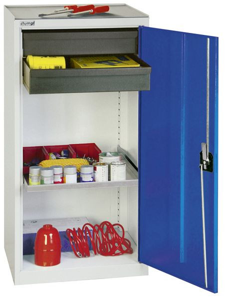 stumpf gereedschaps- en materiaalkast serie 3000, 7035/5010, 2 laden 100 mm, 1 bakbodem, 3001274