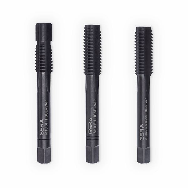 GSR handtapset metrische draad DIN 2184-2 (DIN 352) rechts HSSE M 10 VAP, 00813230