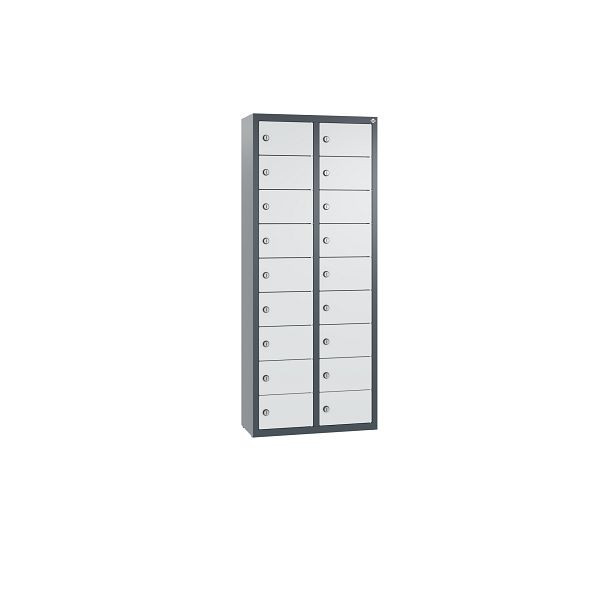 C+P Kleingefachschrank, 18 Fächer, H1130xB460xT200 mm, Anthrazit/Grau, 80700-221 S10031