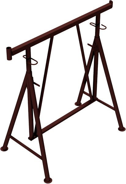 Schake vouwsteigerschraag "Compact S 1200", bruin gelakt, maat 2, hoogte: 1,00 m - 1,75 m, 10122S