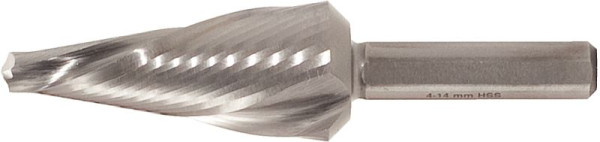 KS Tools HSS conische plaatboor, spiraal gegroefd, diameter 4-14 mm, 336.0024