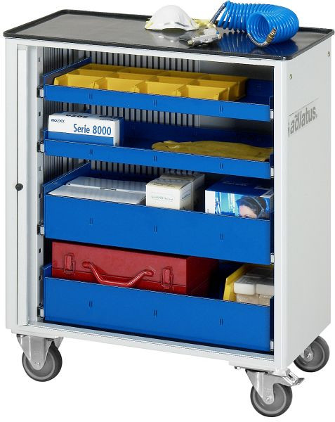 RAU gereedschapswagen serie adlatus model 7010, B725 x D400 x H860 mm, incl. metalen steun, 02-7010.11