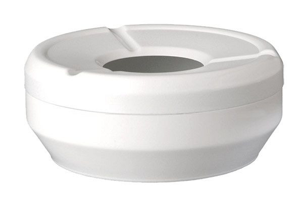 APS windasbak -CASUAL-, Ø 10 cm, hoogte: 4 cm, melamine, wit, 83610
