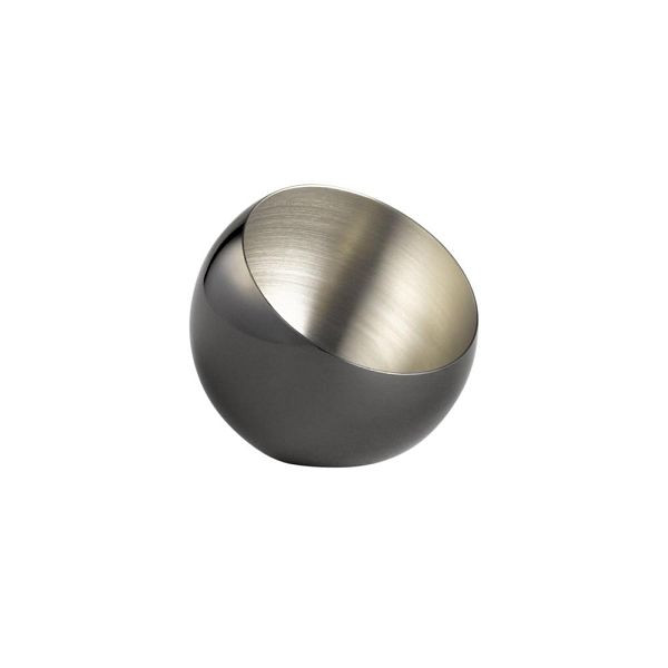APS schalen "SPHERE", set van 3, Ø 8 cm, hoogte 7 cm, 0,1 liter, roestvrij staal, gunmetal look, 40772
