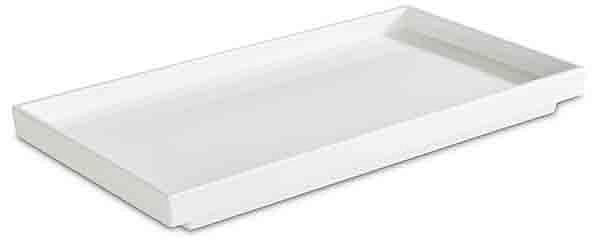 APS GN 1/3 dienblad -ASIA PLUS-, 32,5 x 17,6 cm, hoogte: 3 cm, melamine, binnen: wit, glanzend, buiten: wit, mat, 15451
