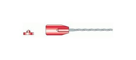 DOSTMANN Oberflächenfühler, selbstklebend, schnelle Ansprechzeit, Pt100, Kl. B -40...+200 °C 35x12mm, 6000-1075