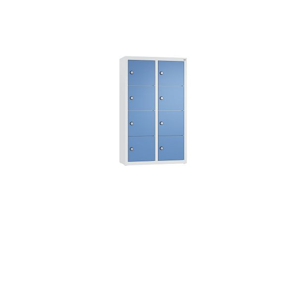 C+P Kleingefachschrank, 8 Fächer, H770xB460xT200 mm, Grau/Fernblau, 80700-233 S10009