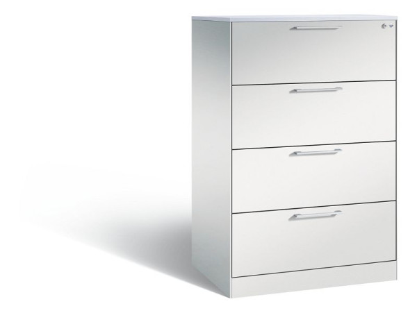 C+P hangarchiefkast Asisto, H1310xB800xD600mm, kleur: lichtgrijs, beugelgreep, 146223-412 S10489