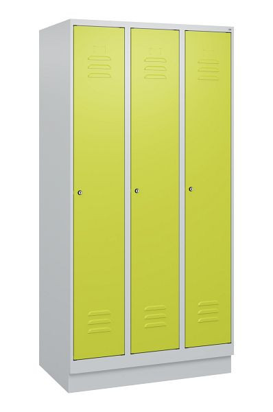 C+P luierkluis Classic PLUS, onderbouw, 3 vakken, 1800x900x500mm, 7035/0024, cilindersloten, 0800207-30 S10025
