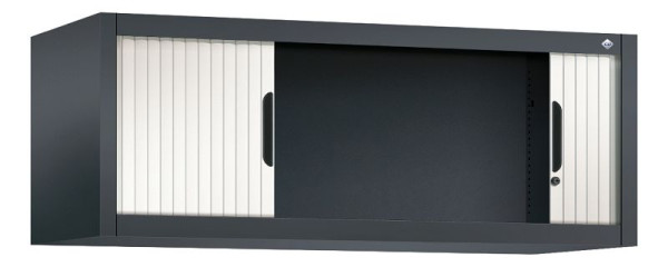 C+P rolluikkast Omnispace, H450xB1200xD420mm, kleur: zwartgrijs / verkeerswit, inbouwgreep, 3263-00 S10079