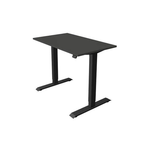 Kerkmann compacttafel B 1000 x D 600 mm, elektrisch in hoogte verstelbaar van 740-1230 mm, antraciet, 10180513