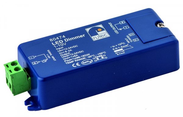 rutec Projekt LED-dimmer 96W / 12V - 192W / 24V LED-dimmer 1 - 10V, potentiometer / drukknop, PHZ474
