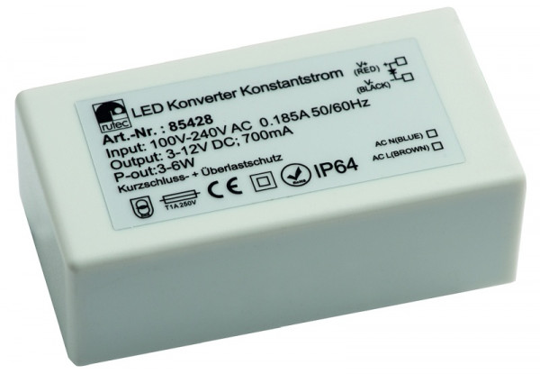 rutec Projekt LED-converter 700mA 3W - 6W constante stroomomvormer, PHE428