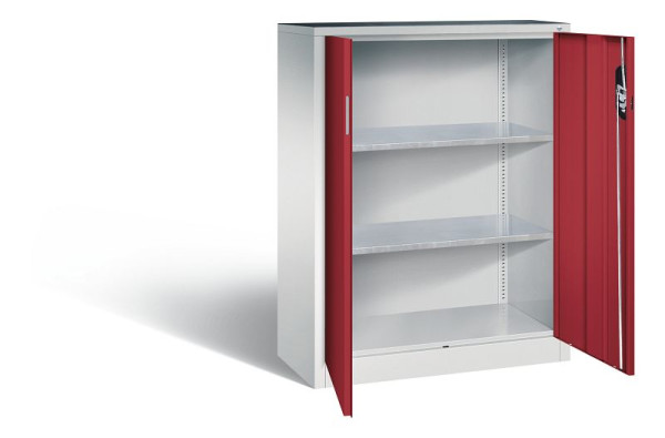 C+P gereedschapskast Acurado, H1200xW930xD400mm, kleur: lichtgrijs/robijnrood, verzonken handgreep, 8520-000 S10097