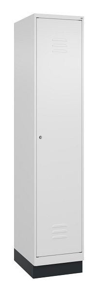 C+P luierkluis Classic PLUS met middenwand, bodem, 1950x400x500mm, 9016/9016, cilinderslot, 080020-12F S10029
