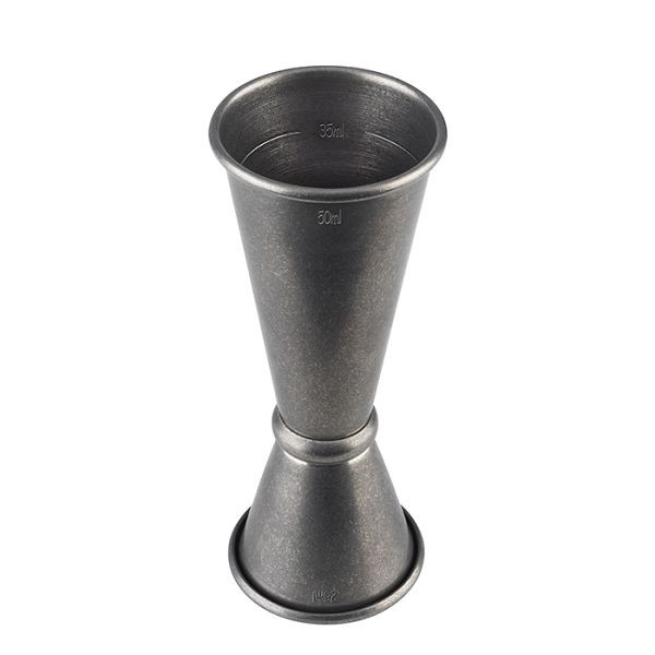 APS staafmaat, Ø 4 cm, hoogte: 11 cm, roestvrij staal, antieke roestvrijstalen look, volume: 25 / 50 ml, 93355