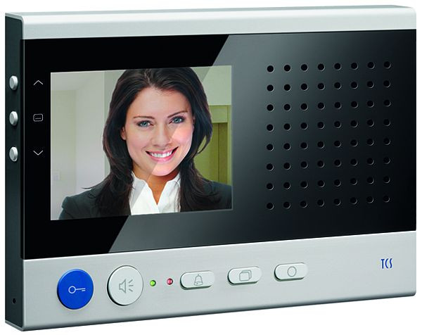 TCS video binnenstation voor handsfree bellen serie sky + 10 schakelfuncties, opbouw zilver, IVW2221-0153