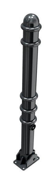 Schake slagboomstijl paal serie 479B Ø 76 mm, opklapbaar, zelfvergrendelend slot voor plugbevestiging, 479FUB