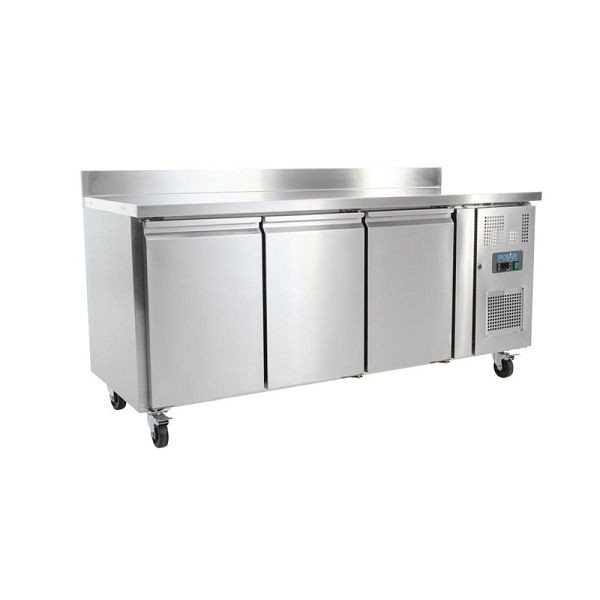 Polar koelwerkbank met spatscherm 3 deuren 417L, DL915