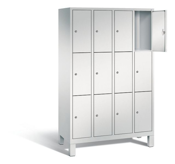 C+P lockerkast Evolo, H1850xB1190xD500mm, kleur: lichtgrijs, 48010-403 S10000