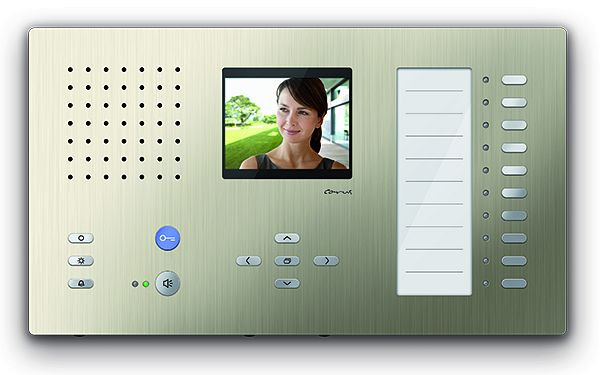 TCS video binnenstation voor handsfree serie Carus ADAPTO + 10 toetsen, opbouw champagne, CAI2200-0152