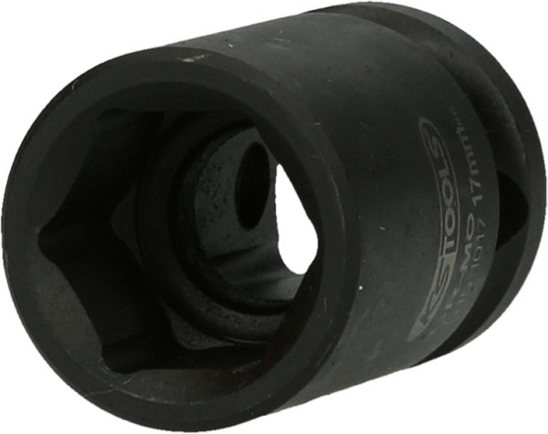 KS Tools 1/2" slagdop, zeskant, kort, 17 mm, 515.1017