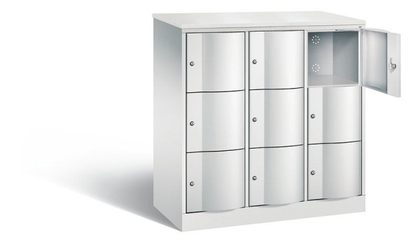 C+P lockerkast Resisto, H1255xB1148xD540mm, kleur: lichtgrijs, 8573-372 S10714