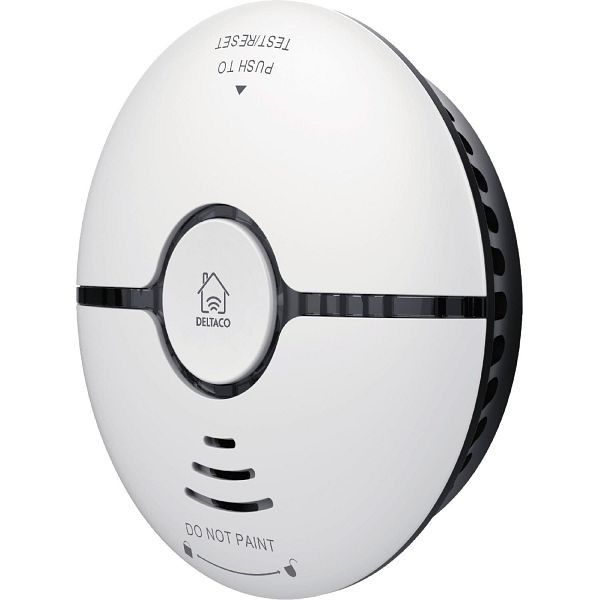 DELTACO SMART HOME rookmelder WiFi LED-lichtalarm TUYA-systeem, smartphonemelding, SH-WS03