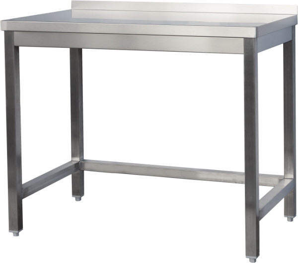 A&S Gastro roestvrijstalen werktafel met gelaste opstand, diepte 600 mm, zonder onderstel, AISI 304, 2900 x 600 x 850 mm, ARTA296