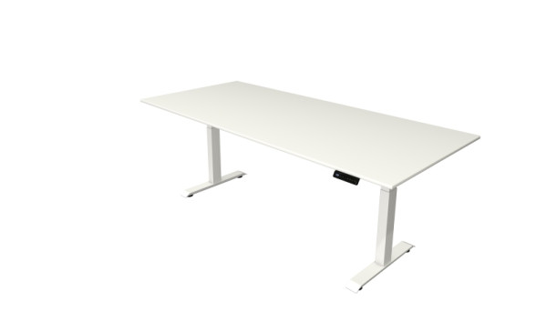 Kerkmann sta-/zittafel Move 4 nieuw 225 x 100 cm frame wit, tafelblad wit, 10091110