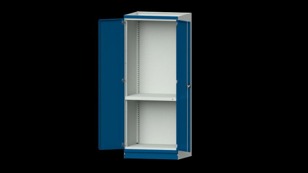 ANKE werkbanken basiskast modulair kastsysteem, model 101, 865 x 720 x 2200 mm, lege behuizing met deuren, RAL 7035/5010, 631.103