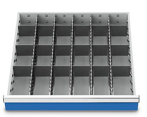 Bedrunka + Hirth lade-inzet T736 R 24-24, voor paneelhoogte 150/175 mm, 5 x MF 600 mm, 18 x TW 100 mm, 149BLH150