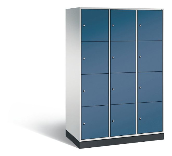 C+P XL-Schließfachschrank Intro, 12 Fächer, H1950B1220T590 mm, Grau/Fernblau, 8470-303 S10053