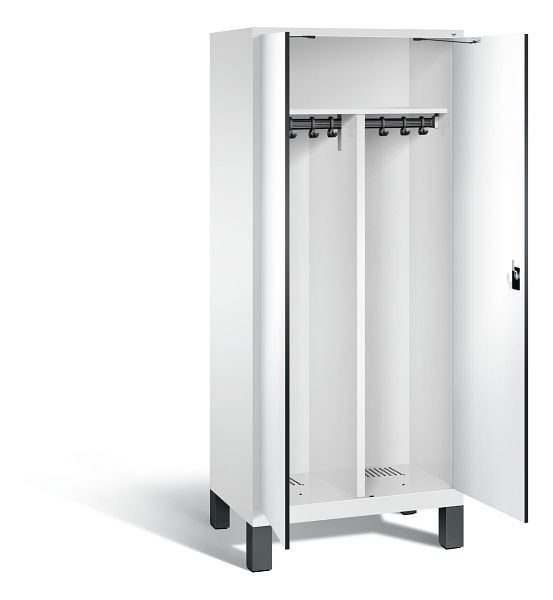 C+P zwart wit kastje Evolo, H1850xW810xD500mm, kleur: verkeerswit / decor wit, 48012-22 S10126