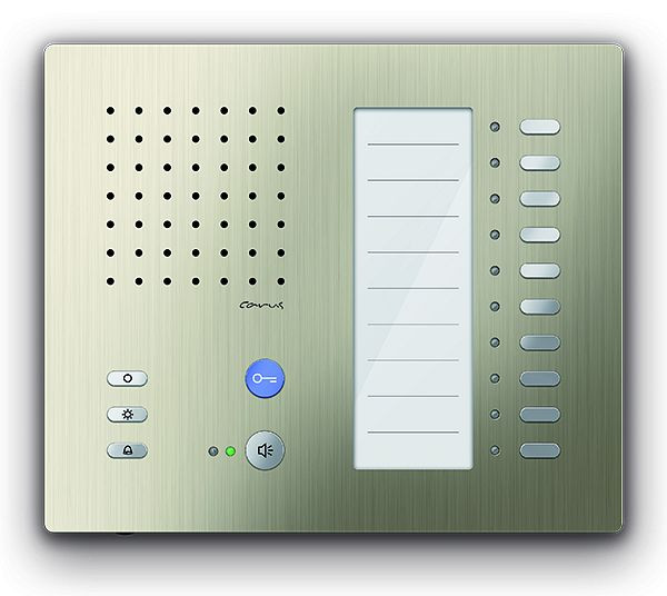 TCS audio binnenstation voor handsfree serie Carus ADAPTO +10 knoppen, opbouw champagne, CAI1100-0152