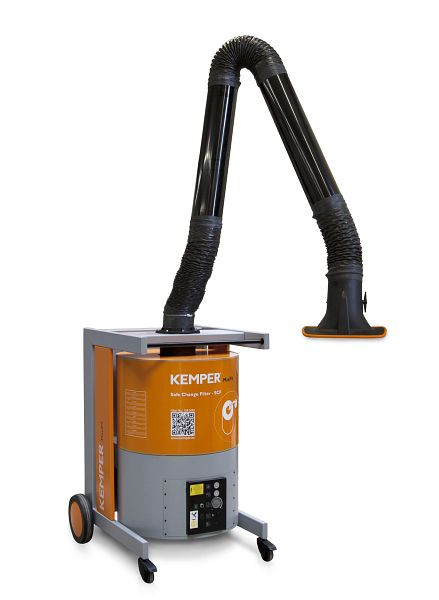 ELMAG zuigsysteem, mobiel, MaxiFil, zuigarm Ø 150mm/2m in buisuitvoering, zuiglengte met arm max. 1.100 m³/h 1,5 kW 3x400 V (Type 65 650 103), 58611
