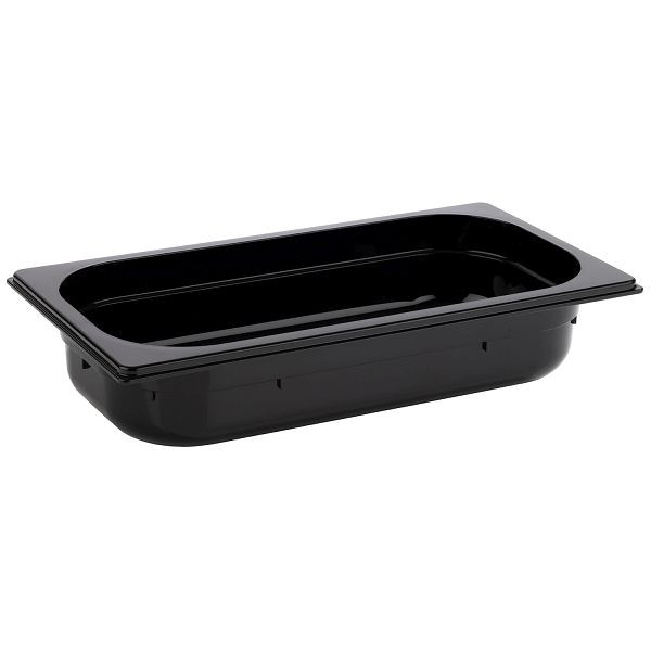 APS GN 1/3 bak, 32,5 x 17,6 cm, diepte: 65 mm, polycarbonaat, zwart, 2,4 liter, 82068