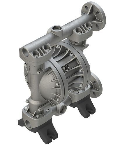 DENIOS perslucht dubbelmembraanpomp, ATEX, 1 1/2'', gemaakt van aluminium / NBR, 287-096
